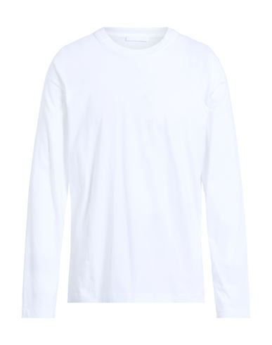 Helmut Lang Man T-shirt White Size L Cotton In White