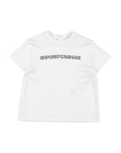 Emporio Armani Toddler Boy T-shirt White Size 3 Lyocell, Cotton