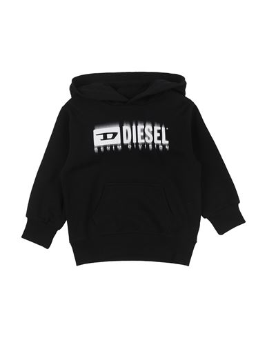 Diesel Toddler Boy Sweatshirt Black Size 4 Cotton, Elastane In Black