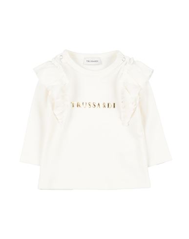 TRUSSARDI JUNIOR TRUSSARDI JUNIOR NEWBORN GIRL T-SHIRT WHITE SIZE 3 COTTON 