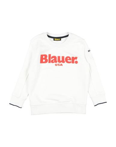 Blauer . Toddler Boy Sweatshirt White Size 6 Cotton, Polyester In White