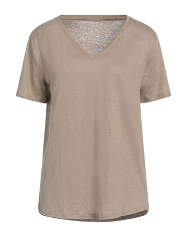 Majestic Filatures Woman T-shirt Sand Size 1 Linen, Elastane