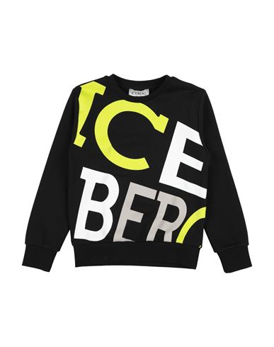 Iceberg Toddler Boy Sweatshirt Black Size 6 Cotton, Acetate In Black