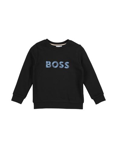 Hugo Boss Babies' Boss Toddler Boy Sweatshirt Black Size 6 Cotton, Polyester