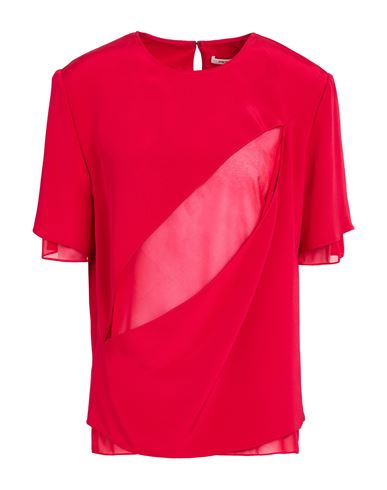 Peter Do Woman Top Red Size S Silk, Elastane