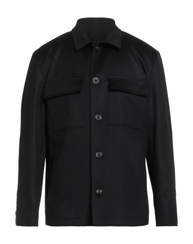 Lardini Man Shirt Black Size M Wool, Cashmere In Black