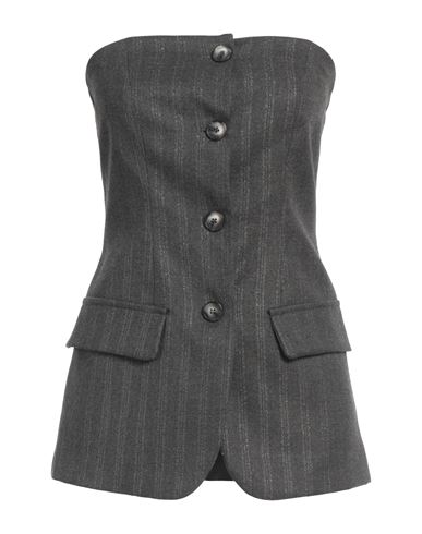 Vicolo Woman Top Lead Size M Polyester, Viscose, Elastane