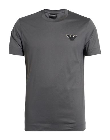 Emporio Armani Man T-shirt Grey Size L Cotton In Gray