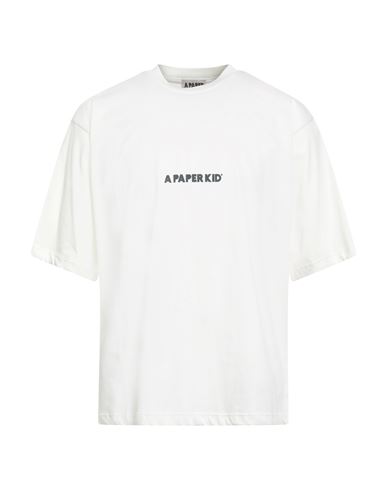 A Paper Kid Man T-shirt Cream Size Xl Cotton In White