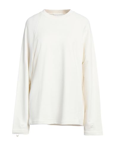 Helmut Lang Woman Sweatshirt Ivory Size L Cotton