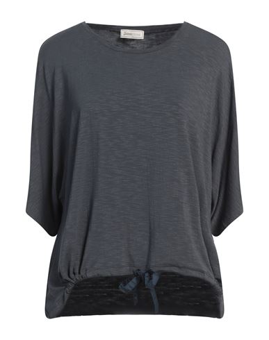 HERNO HERNO GLOBE WOMAN T-SHIRT CHARCOAL SIZE 8 VISCOSE, ELASTANE, POLYAMIDE 