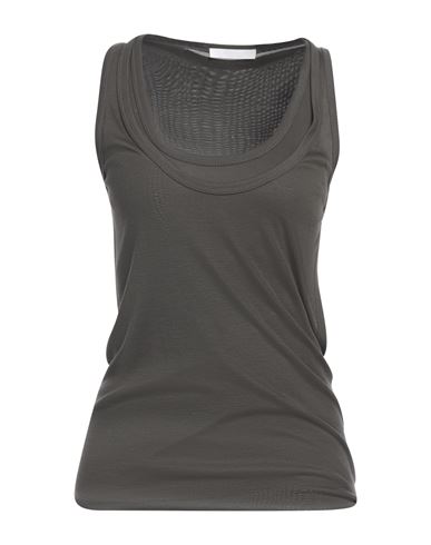 Helmut Lang Woman Tank Top Dark Green Size M Lyocell