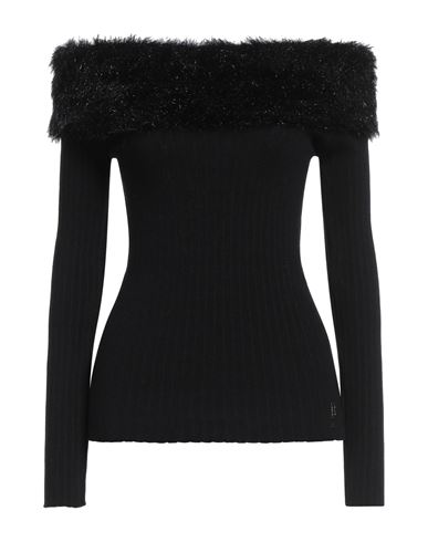 Blumarine Woman Top Black Size L Viscose, Polyester, Polyamide