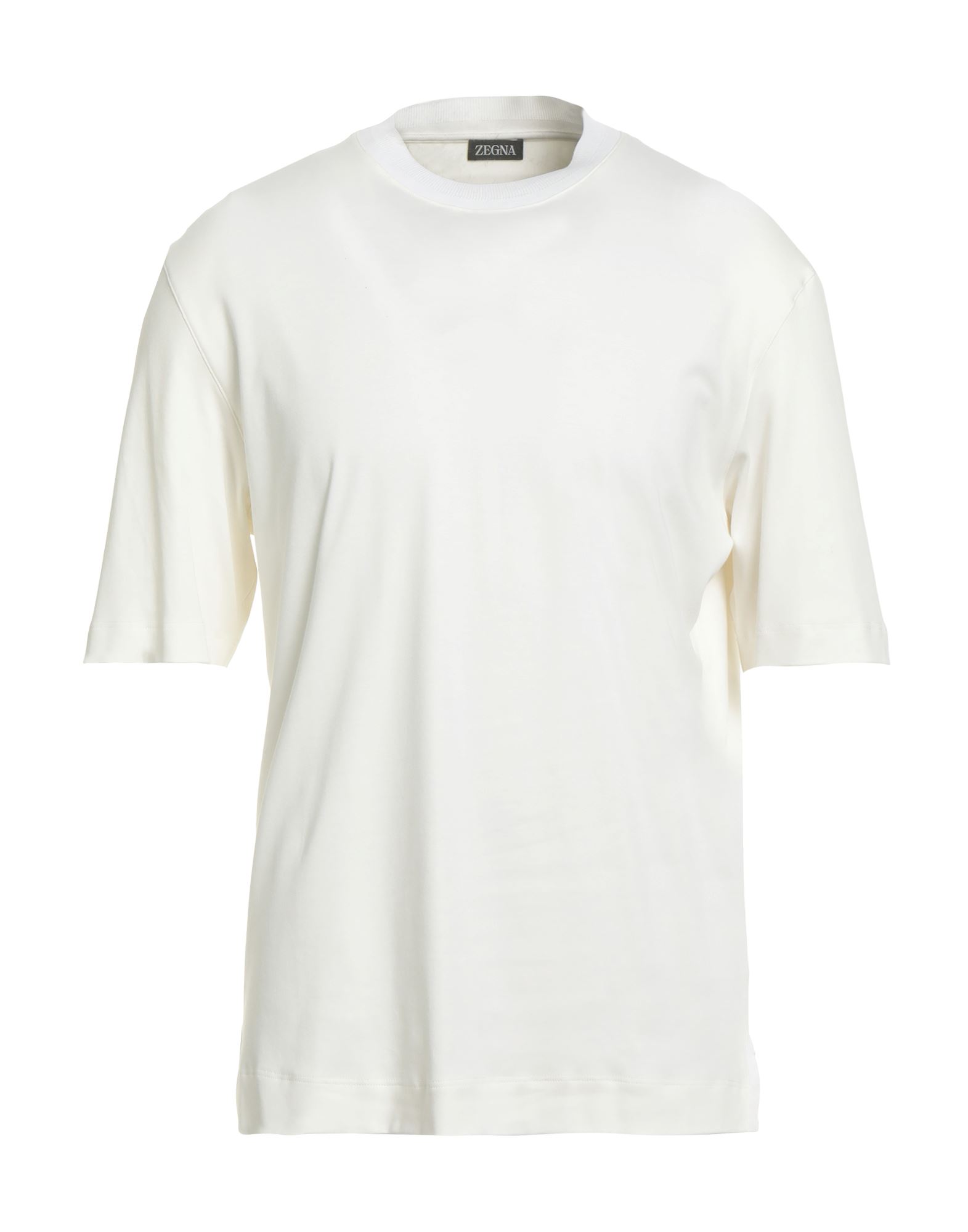 Tシャツ・カットソー ERMENEGILDO ZEGNA Men Tops 393994 UB386A5B718 WHITE Zegna logo-embroidered Cotton T-shirt | White | FARFETCH