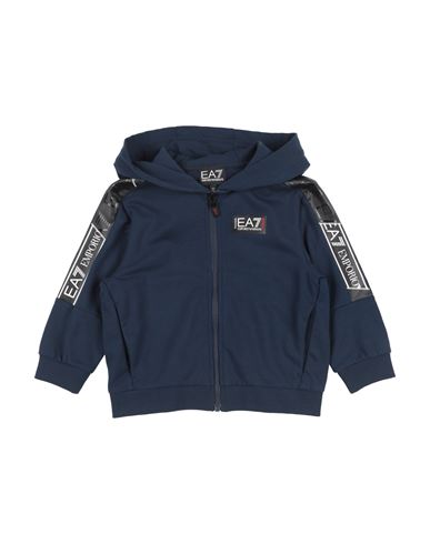 Ea7 Toddler Boy Sweatshirt Navy Size 6 Cotton, Elastane