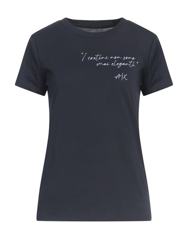 Armani Exchange Woman T-shirt Midnight Blue Size Xs Cotton