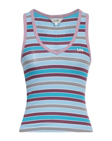 Lee Woman Tank Top Light Blue Size Xs Cotton, Modal, Elastane
