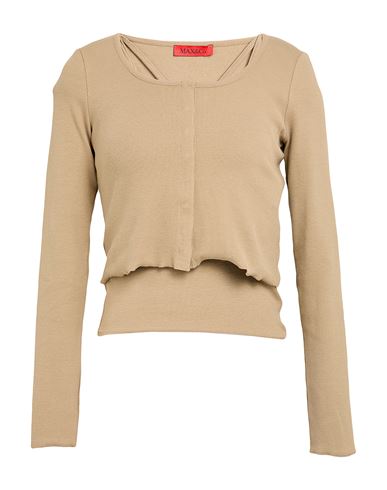 Max & Co . Bettina Woman Twin Set Sand Size Xl Cotton, Elastane