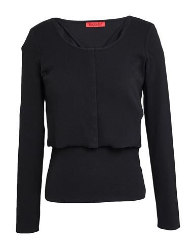 Max & Co . Bettina Woman Twin Set Black Size Xl Cotton, Elastane