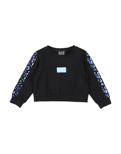 Ea7 Toddler Boy Sweatshirt Black Size 6 Cotton, Elastane