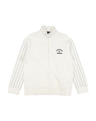 Emporio Armani Toddler Boy Sweatshirt White Size 7 Cotton, Polyester, Elastane In White