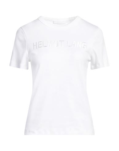 Helmut Lang Woman T-shirt White Size L Cotton