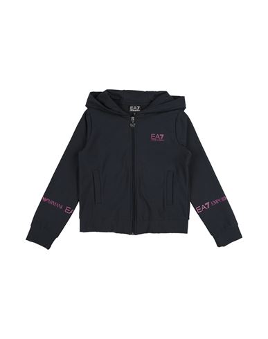 Ea7 Toddler Girl Sweatshirt Navy Size 6 Cotton, Polyester, Elastane