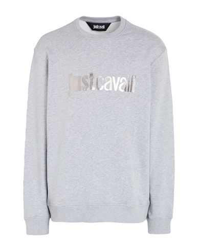Just Cavalli Man Sweatshirt Grey Size Xxl Cotton In Blue