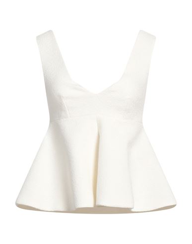 Rochas Woman Top Ivory Size 8 Virgin Wool, Acrylic, Polyester