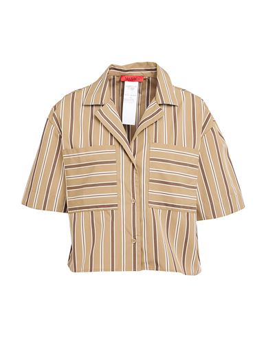 Max & Co . Brunner Woman Shirt Khaki Size 10 Cotton