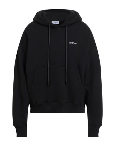 Off-white Man Sweatshirt Black Size M Cotton, Elastane