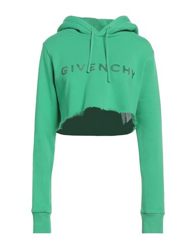 Givenchy Woman Sweatshirt Green Size S Cotton