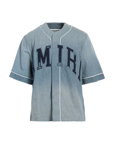 Amiri Man Denim Shirt Blue Size S Cotton