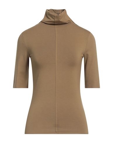 Thom Krom Woman T-shirt Khaki Size S Cotton, Modal, Elastane In Beige