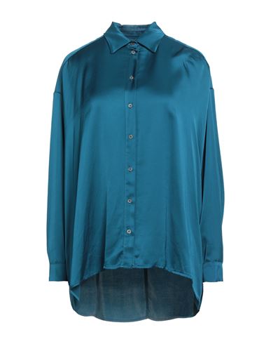 Ottod'ame Woman Shirt Deep Teal Size 6 Viscose In Blue