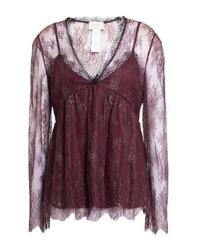 Shop Anna Molinari Woman Top Plum Size 4 Polyamide