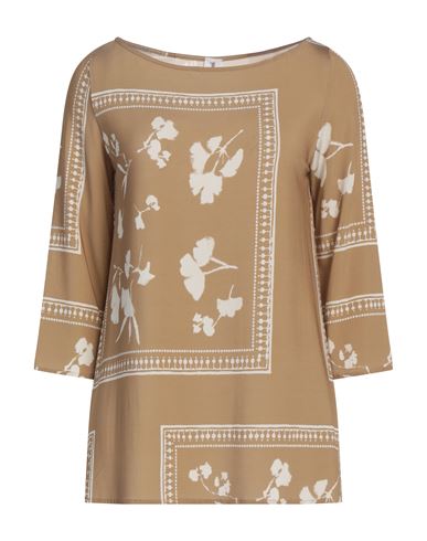 1-one Woman Top Camel Size 8 Viscose, Elastane