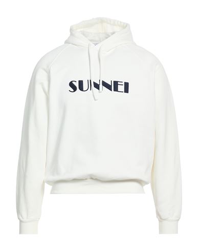 Sunnei Man Sweatshirt White Size M Organic Cotton In White