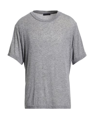 Daniele Fiesoli Man T-shirt Grey Size Xxl Viscose, Nylon, Cashmere, Elastane In Gray