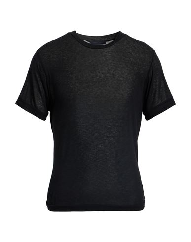 Daniele Fiesoli Man T-shirt Black Size M Viscose, Nylon, Cashmere, Elastane In Black