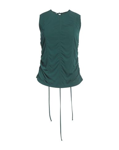 MAISON LAVINIATURRA MAISON LAVINIATURRA WOMAN TOP DARK GREEN SIZE 10 VISCOSE, ELASTANE 