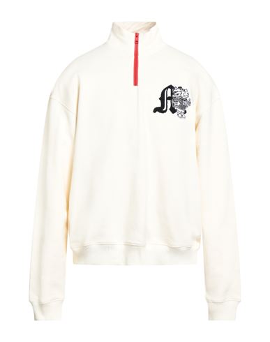 Msgm Man Sweatshirt Cream Size S Cotton In Multi