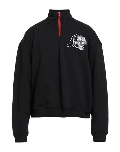 Msgm Man Sweatshirt Black Size M Cotton In Black
