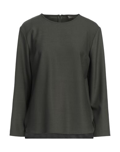 Shop Antonelli Woman Top Military Green Size 8 Polyester, Virgin Wool, Recycled Elastane