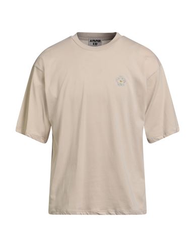 A Paper Kid Man T-shirt Sand Size M Cotton In Neutral