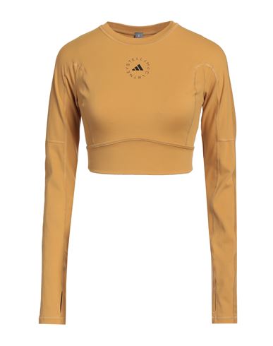Shop Adidas By Stella Mccartney Woman Top Mustard Size L Recycled Polyamide, Elastane