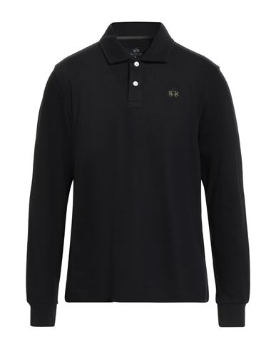 LA MARTINA LA MARTINA MAN POLO SHIRT BLACK SIZE L COTTON