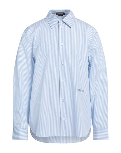 Versace Men Seashell Baroque Striped Shirt