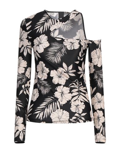 Pinko Woman T-shirt Black Size S Polyamide, Elastane In Black