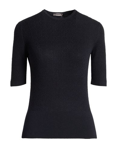 Agnona Woman Sweater Black Size Xl Cotton, Cashmere